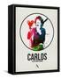 Carlos Watercolor-David Brodsky-Framed Stretched Canvas