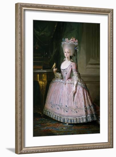 Carlota Joquina, Infanta of Spain and Queen of Portugal, 1785-Mariano Salvador Maella-Framed Giclee Print