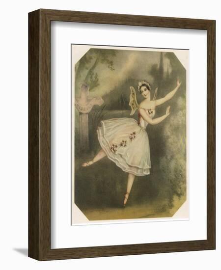 Carlotta Grisi, Italian Ballet Dancer Seen Here in Giselle-null-Framed Art Print