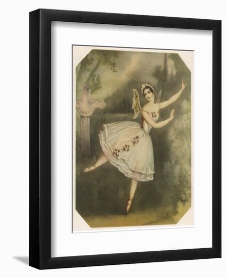 Carlotta Grisi, Italian Ballet Dancer Seen Here in Giselle-null-Framed Art Print