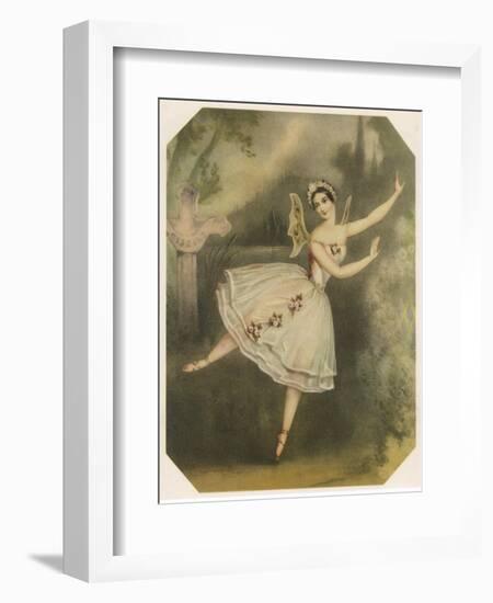 Carlotta Grisi, Italian Ballet Dancer Seen Here in Giselle-null-Framed Art Print