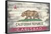 Carlsbad, CA - California State Flag - Barnwood-Lantern Press-Framed Stretched Canvas