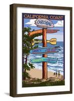 Carlsbad, California - Destination Sign-Lantern Press-Framed Art Print