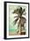 Carlsbad, California - Lifeguard Shack and Palm-Lantern Press-Framed Art Print