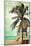 Carlsbad, California - Lifeguard Shack and Palm-Lantern Press-Mounted Art Print