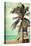 Carlsbad, California - Lifeguard Shack and Palm-Lantern Press-Stretched Canvas