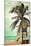 Carlsbad, California - Lifeguard Shack and Palm-Lantern Press-Mounted Art Print