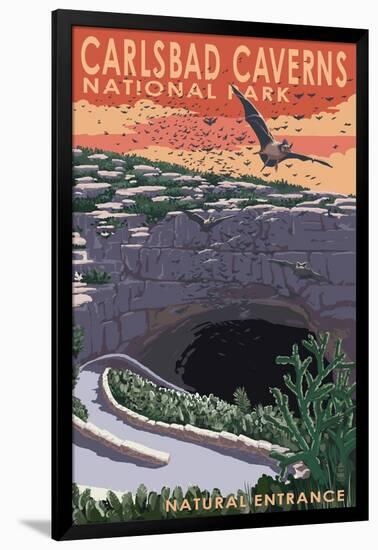 Carlsbad Caverns National Park, New Mexico - Natural Entrance-Lantern Press-Framed Art Print