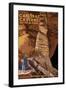 Carlsbad Caverns National Park, New Mexico - Rock of Ages-Lantern Press-Framed Art Print