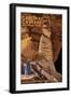 Carlsbad Caverns National Park, New Mexico - Rock of Ages-Lantern Press-Framed Art Print