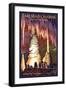 Carlsbad Caverns National Park, New Mexico - Temple of the Sun-Lantern Press-Framed Premium Giclee Print