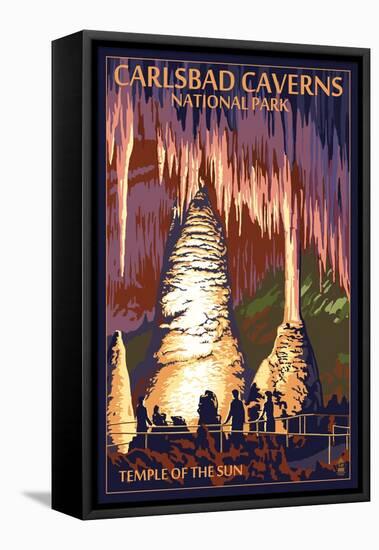 Carlsbad Caverns National Park, New Mexico - Temple of the Sun-Lantern Press-Framed Stretched Canvas