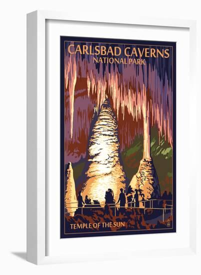 Carlsbad Caverns National Park, New Mexico - Temple of the Sun-Lantern Press-Framed Art Print