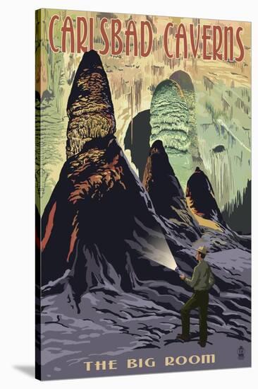 Carlsbad Caverns National Park, New Mexico - The Big Room-Lantern Press-Stretched Canvas