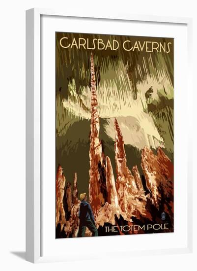 Carlsbad Caverns National Park, New Mexico - The Totem Pole-Lantern Press-Framed Art Print