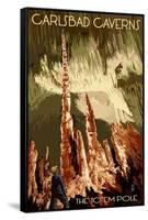 Carlsbad Caverns National Park, New Mexico - The Totem Pole-Lantern Press-Framed Stretched Canvas