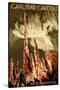 Carlsbad Caverns National Park, New Mexico - The Totem Pole-Lantern Press-Stretched Canvas