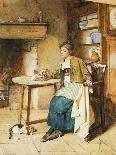 Absent Thoughts, 1884 (Pencil and Watercolour)-Carlton Alfred Smith-Giclee Print