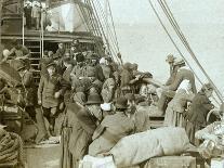 Russian pilgrims to Jerusalem aboard vessel in Beirut harbour, 1903-Carlton Harlow Graves-Stretched Canvas