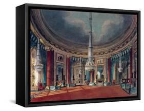 Carlton House, the Circular Room, from Pyne's 'Royal Residences', published 1818-William Henry Pyne-Framed Stretched Canvas