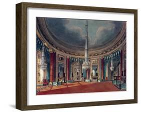 Carlton House, the Circular Room, from Pyne's 'Royal Residences', published 1818-William Henry Pyne-Framed Giclee Print