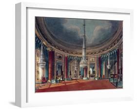 Carlton House, the Circular Room, from Pyne's 'Royal Residences', published 1818-William Henry Pyne-Framed Giclee Print