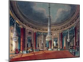 Carlton House, the Circular Room, from Pyne's 'Royal Residences', published 1818-William Henry Pyne-Mounted Giclee Print