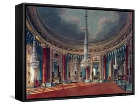 Carlton House, the Circular Room, from Pyne's 'Royal Residences', published 1818-William Henry Pyne-Framed Stretched Canvas