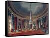 Carlton House, the Circular Room, from Pyne's 'Royal Residences', published 1818-William Henry Pyne-Framed Stretched Canvas