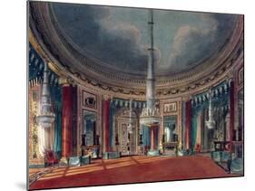 Carlton House, the Circular Room, from Pyne's 'Royal Residences', published 1818-William Henry Pyne-Mounted Giclee Print