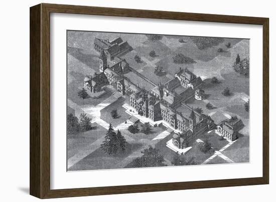 Carmarthen County Lunatic Asylum, South Wales-Peter Higginbotham-Framed Art Print