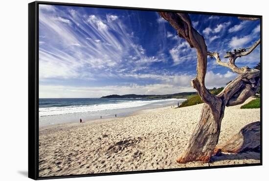 Carmel Beach, California-George Oze-Framed Stretched Canvas