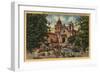 Carmel, CA - Mission San Carlos de Borromeo de Monterey-Lantern Press-Framed Art Print