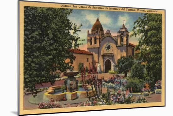 Carmel, CA - Mission San Carlos de Borromeo de Monterey-Lantern Press-Mounted Art Print