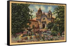 Carmel, CA - Mission San Carlos de Borromeo de Monterey-Lantern Press-Framed Stretched Canvas