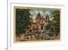 Carmel, CA - Mission San Carlos de Borromeo de Monterey-Lantern Press-Framed Premium Giclee Print