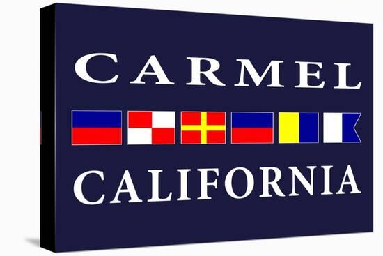Carmel, California - Nautical Flags-Lantern Press-Stretched Canvas