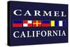 Carmel, California - Nautical Flags-Lantern Press-Stretched Canvas