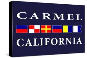 Carmel, California - Nautical Flags-Lantern Press-Stretched Canvas