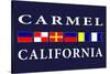 Carmel, California - Nautical Flags-Lantern Press-Stretched Canvas