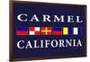 Carmel, California - Nautical Flags-Lantern Press-Framed Art Print