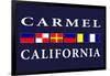 Carmel, California - Nautical Flags-Lantern Press-Framed Art Print