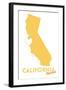 Carmel, California - State Outline and Heart-Lantern Press-Framed Art Print