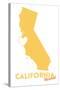 Carmel, California - State Outline and Heart-Lantern Press-Stretched Canvas