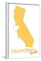 Carmel, California - State Outline and Heart-Lantern Press-Framed Art Print