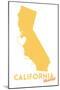 Carmel, California - State Outline and Heart-Lantern Press-Mounted Art Print