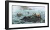 Carmel Coast Otters-John Dawson-Framed Giclee Print