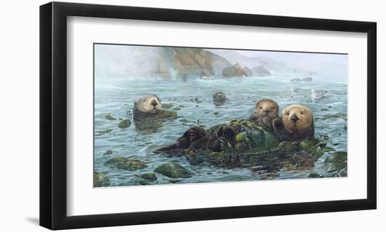 Carmel Coast Otters-John Dawson-Framed Giclee Print