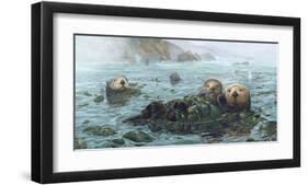 Carmel Coast Otters-John Dawson-Framed Giclee Print