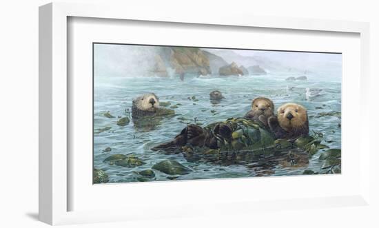 Carmel Coast Otters-John Dawson-Framed Giclee Print